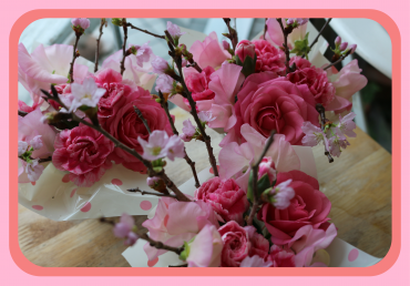 桜の花ミニアレンジ♬｜「アライ花店」　（山形県山形市の花キューピット加盟店 花屋）のブログ