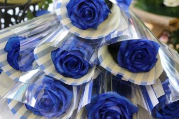 青いバラの花束♬｜「アライ花店」　（山形県山形市の花キューピット加盟店 花屋）のブログ