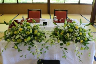ご婚礼の席のお花♬｜「アライ花店」　（山形県山形市の花キューピット加盟店 花屋）のブログ