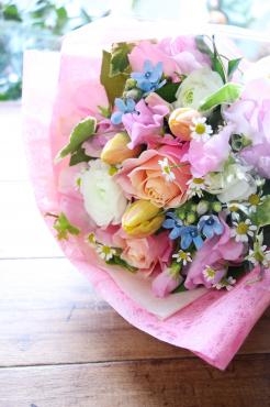 春らしい花束♪｜「アライ花店」　（山形県山形市の花キューピット加盟店 花屋）のブログ